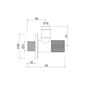 Compression angle valve