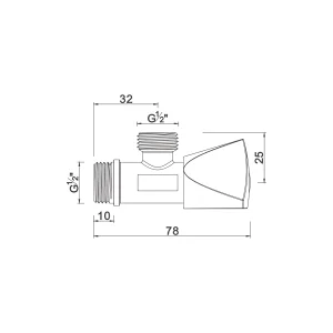 Compression angle valve
