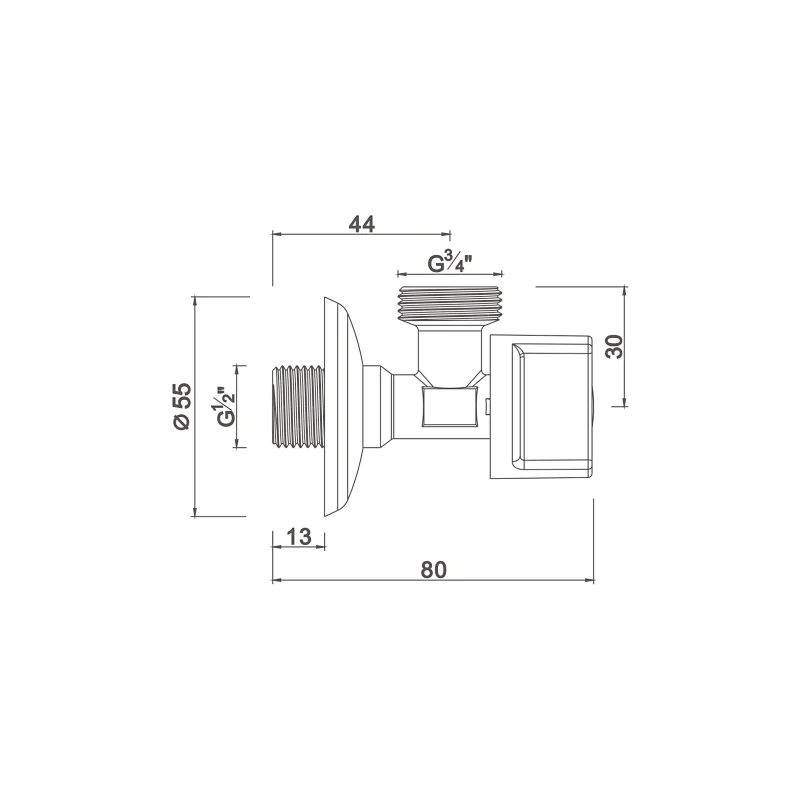 Ball angle valve