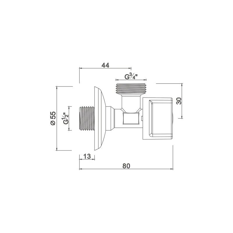 Ball angle valve