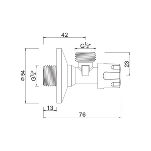 Compression angle valve