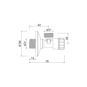 Compression angle valve