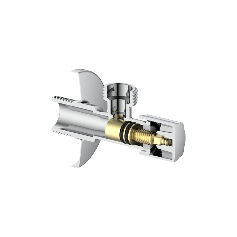 Compression angle valve
