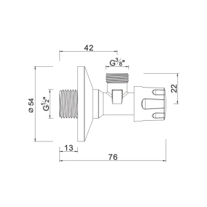 Compression angle valve