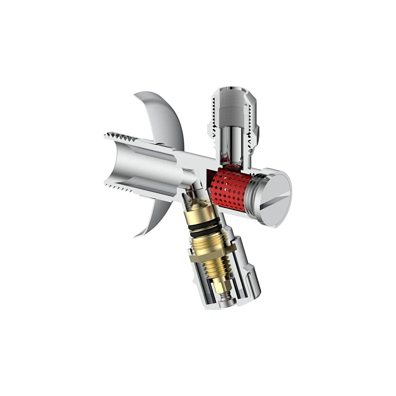 Ball angle valve with filter