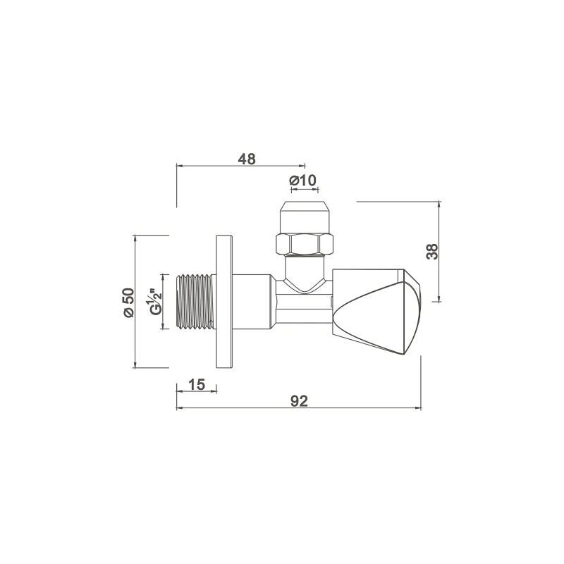 Ball angle valve