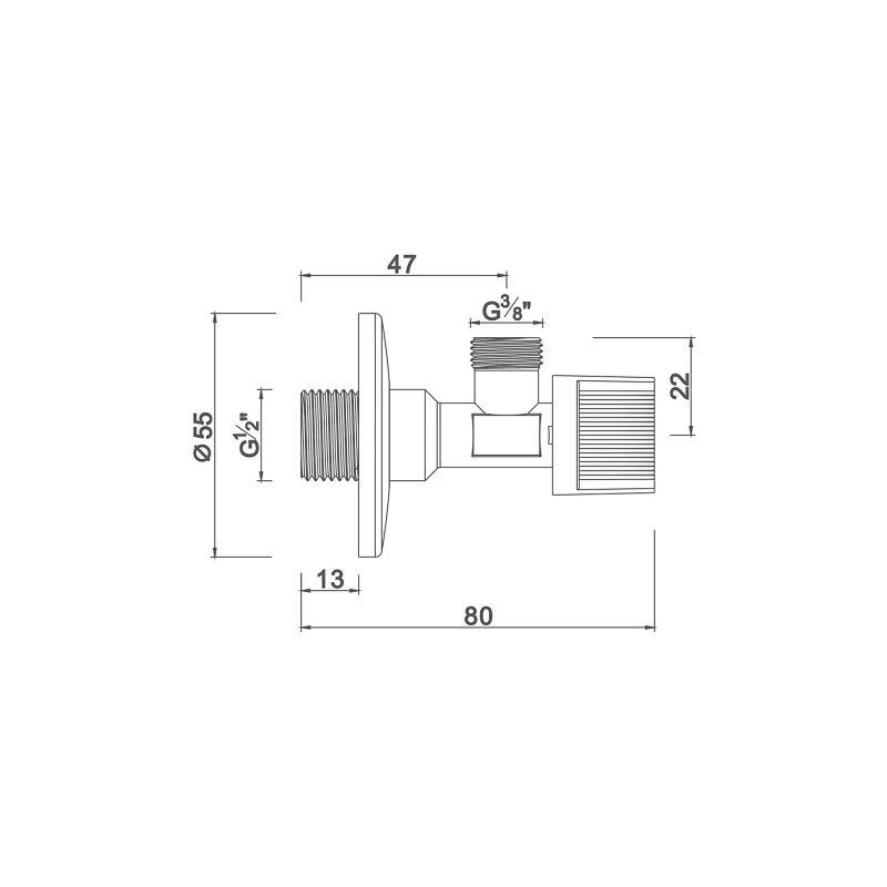 Ball angle valve