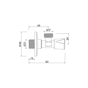 Compression angle valve