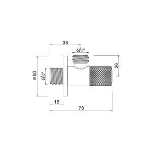 Compression angle valve