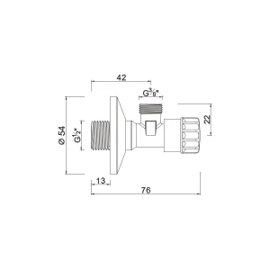 Compression angle valve