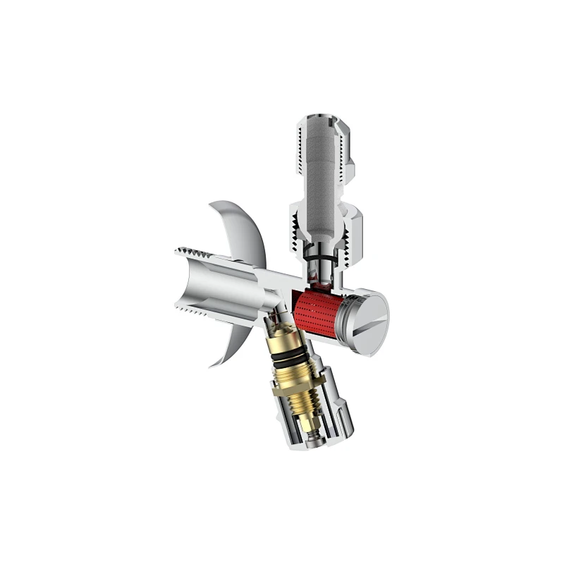 Ball angle valve with filter