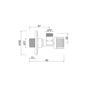 Ball angle valve