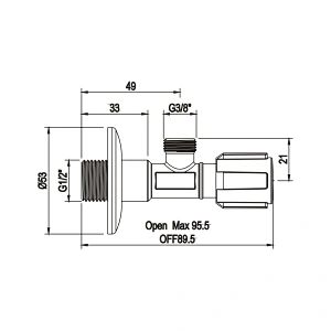Ball angle valve