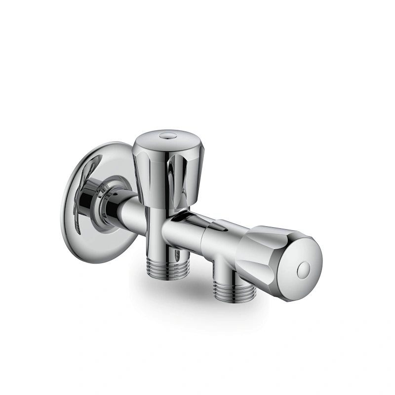 Ceramic cartridge angle valve