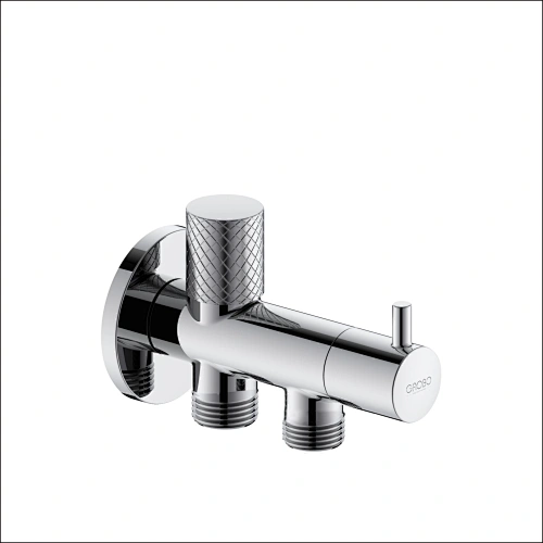 Ceramic cartridge angle valve