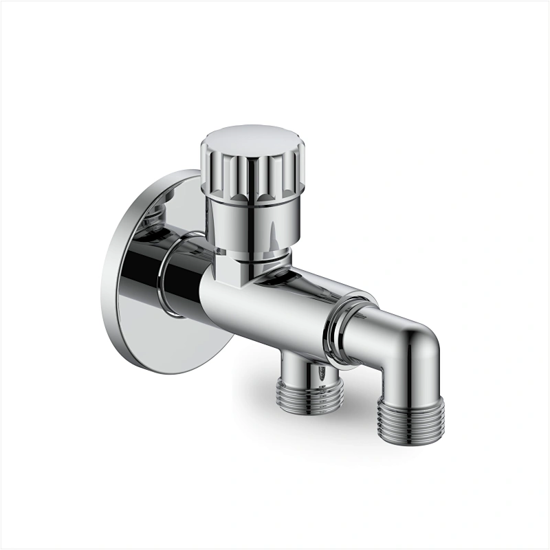 Ceramic cartridge angle valve
