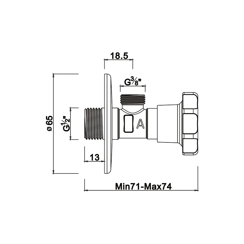 Ball angle valve