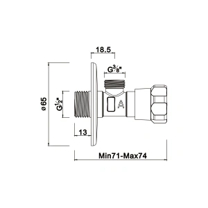 Ball angle valve