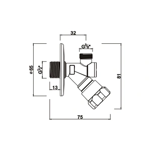 Ball angle valve