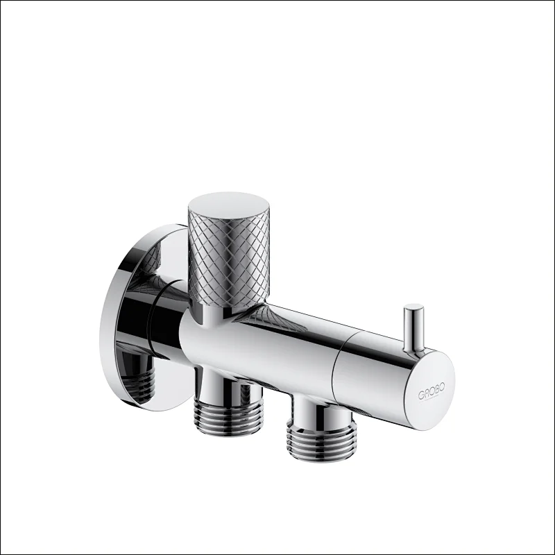 Ceramic cartridge angle valve