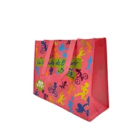 Reusable Red Stereo Bag Custom Laminated Non-woven Shopping Tote Bag