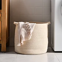 Factory Direct High Quality Round Shape Thicken Hanging Small Cotton Rope Basket Set Of 3