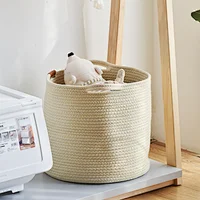 Custom Cotton Woven Large Changing Basket Cotton Rope Basket 2021 Storage Fabric