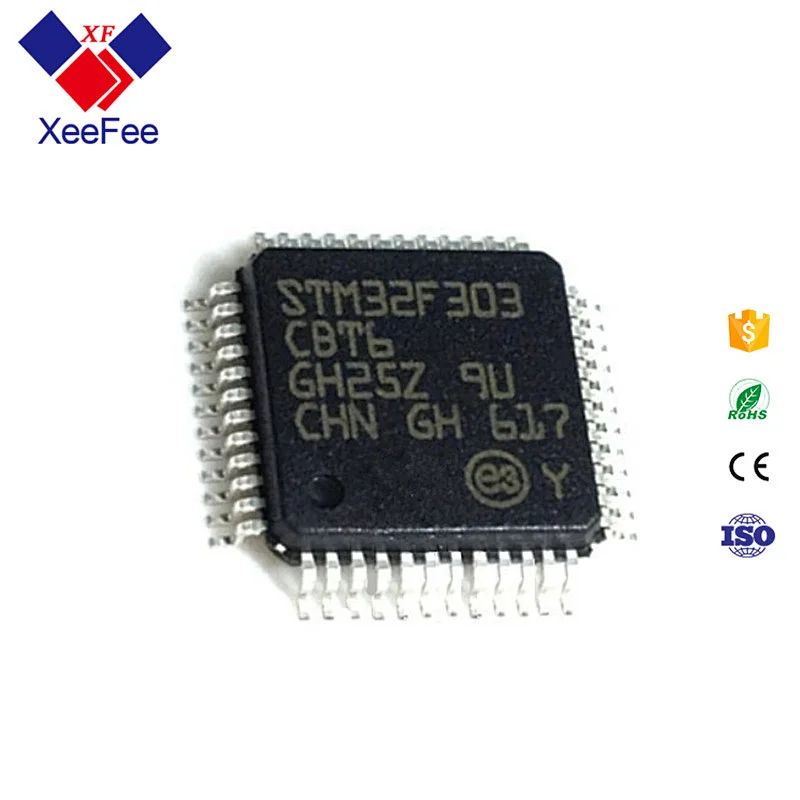 Electronics component ARM Cortex-M4 STM32F303 Microcontroller IC STM32F303CBT6TR