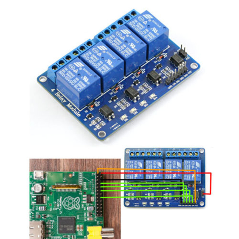 4 Channel Relay Module 5V for PIC ARM DSP AVR Raspberry Pi