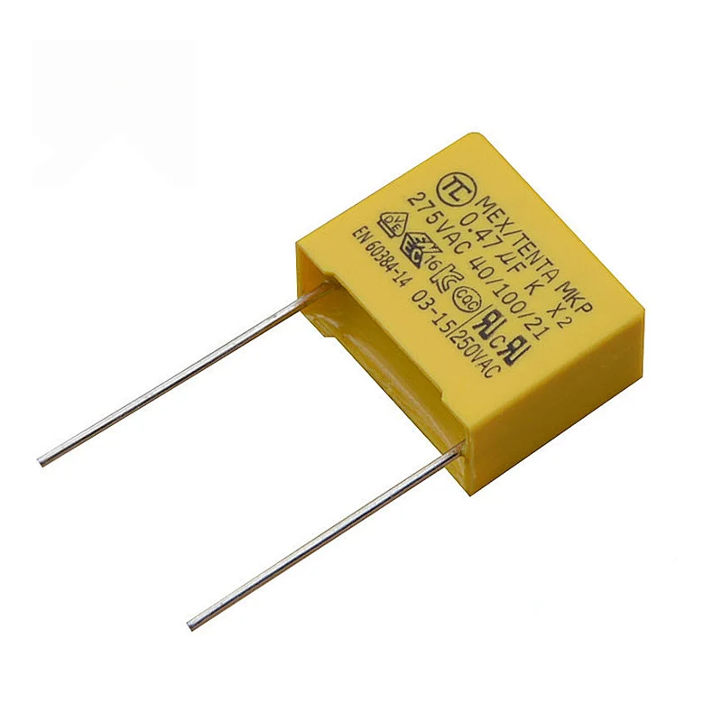 Film capacitor X2 275V 0.47uF 470nF 474K lead pitch 22.5mm