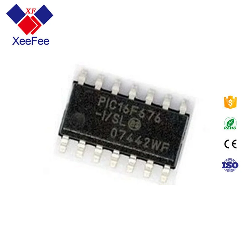 Electronic component Supplies PIC 16F Embedded Microcontroller IC PIC16F676 PIC16F676-I/SL