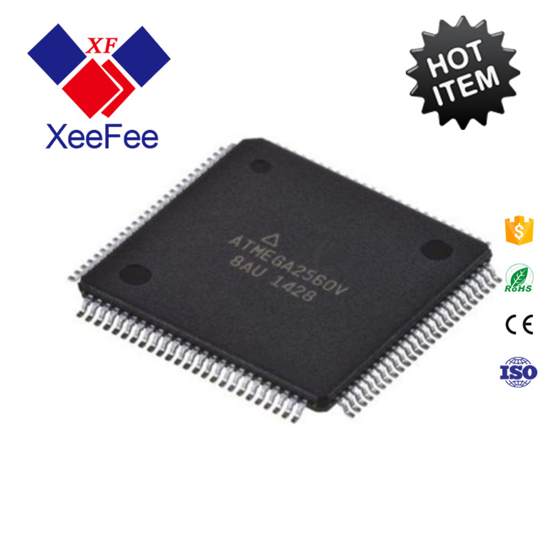 Electronic Components Supplies AVR ATmega Microcontroller IC ATMEGA2560 ATMEGA2560V-8AU