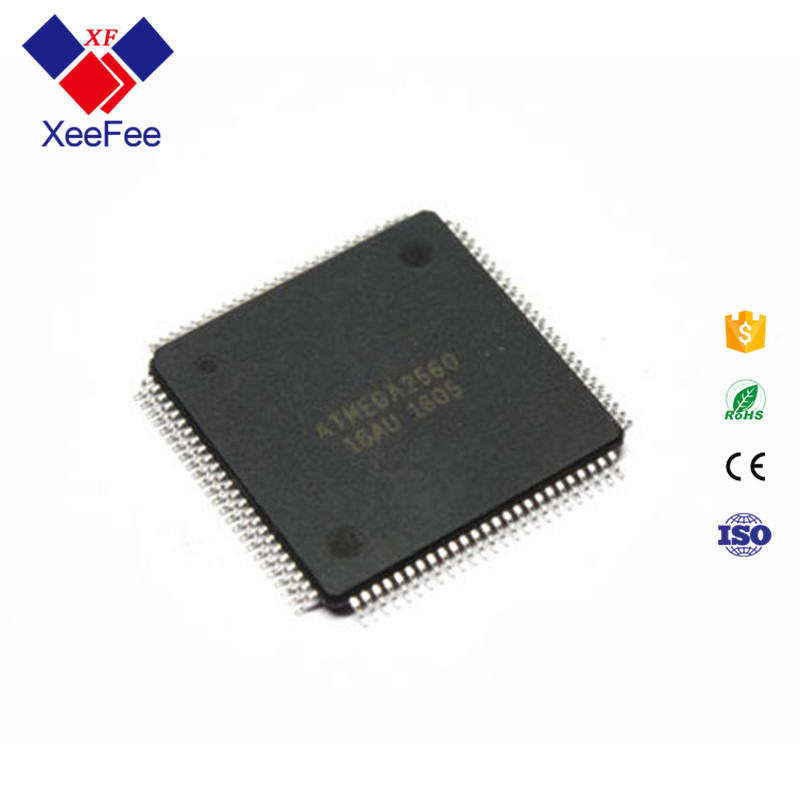 Electronic Components Supplies AVR ATmega Microcontroller IC Chip ATMEGA2560 ATMEGA2560-16AU