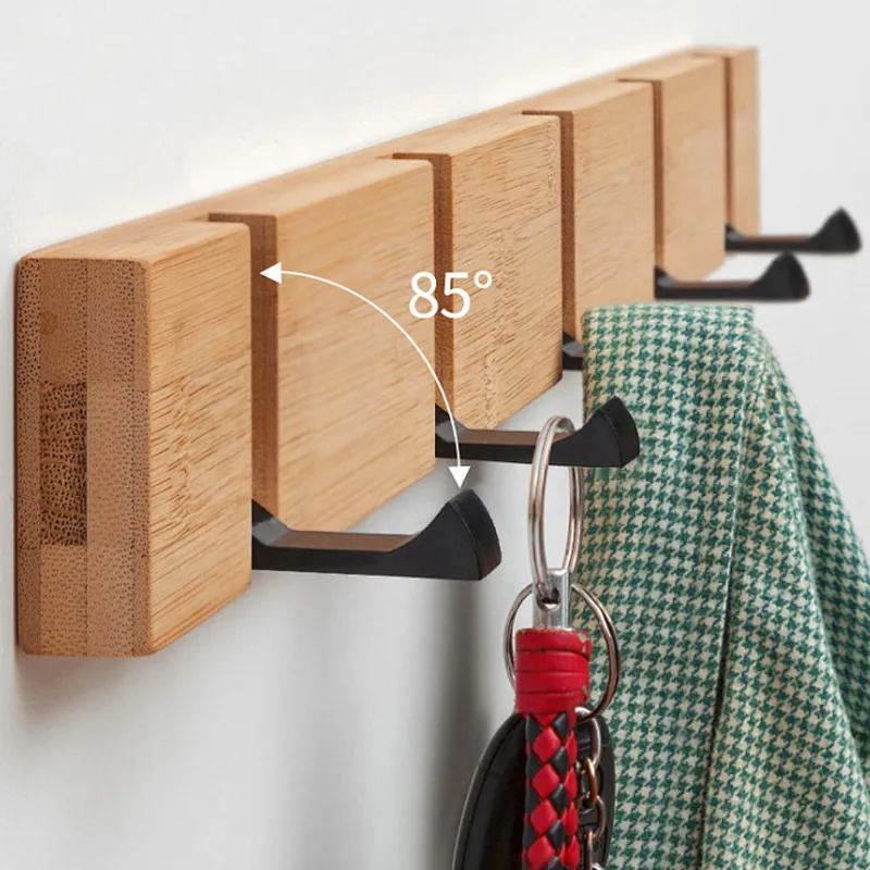 Adjustable Bamboo Entryway Wall Shelf Hanging Shelf Wall Mounted Coat Hook  Rack for Clothes Storage from China Manufacturer - Union Source CO., ltd