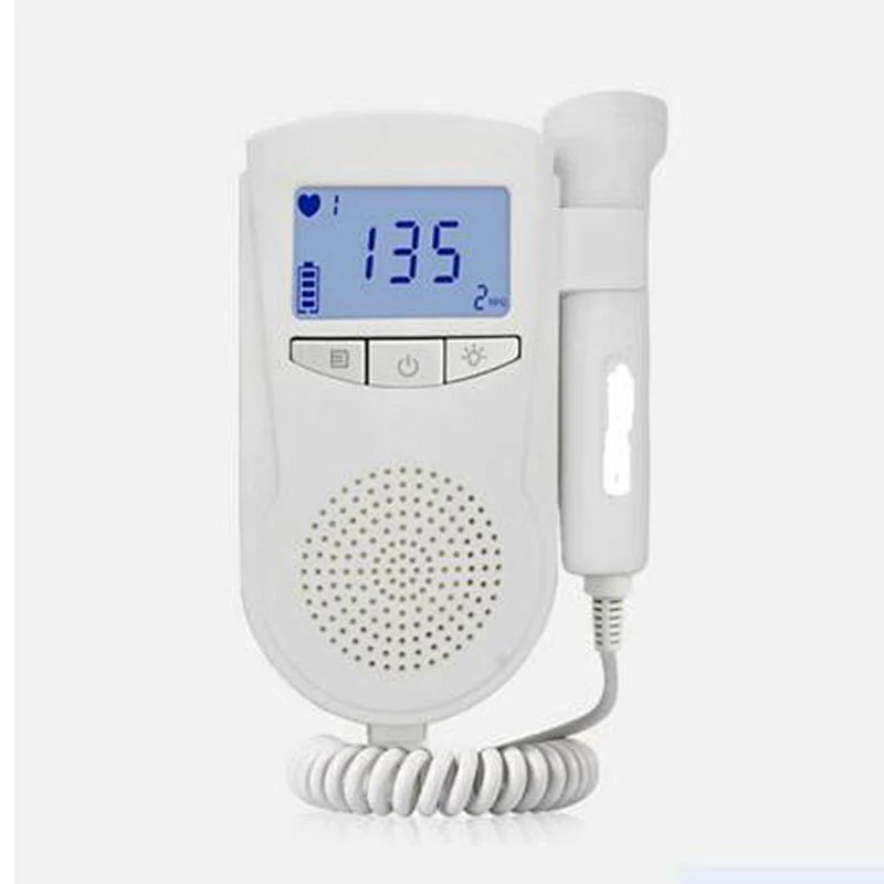Auto shut-off built-in speaker medical baby heart pocket doppler fetal monitoring