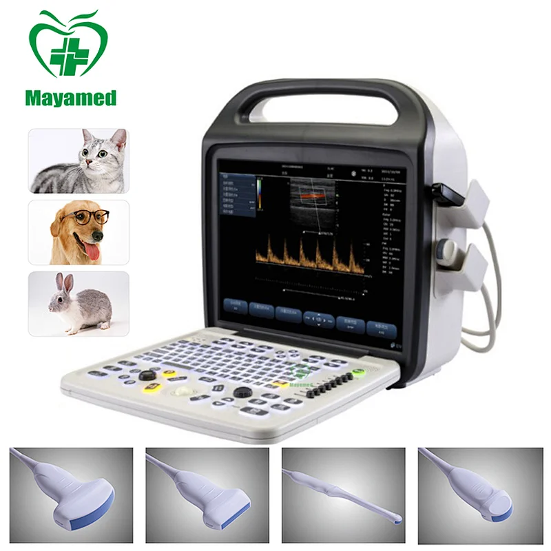Ecografo ultrasonido MY-A033 Medical machine 15 inch high resolution Portable Color Doppler veterinary ultrasound