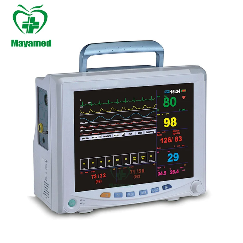 High technology Medical 12.1 inch patient monitor/bedside heart rate monitor