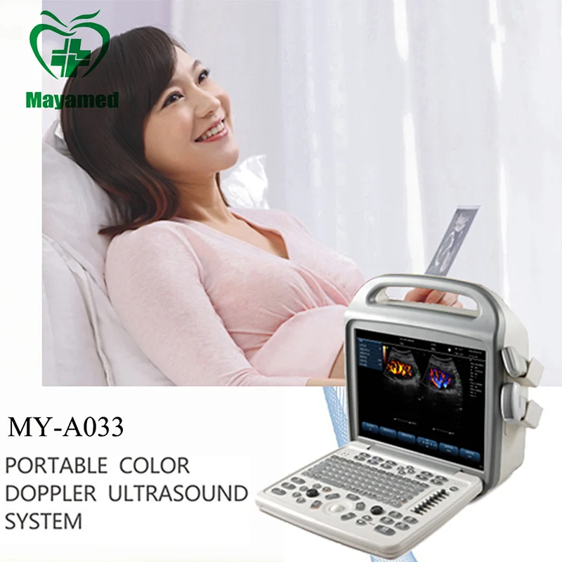 High resolution MAYA medical MY-A033 portable 15 inch 2D Digital Color Doppler Ultrasound System B Ultrasound machine