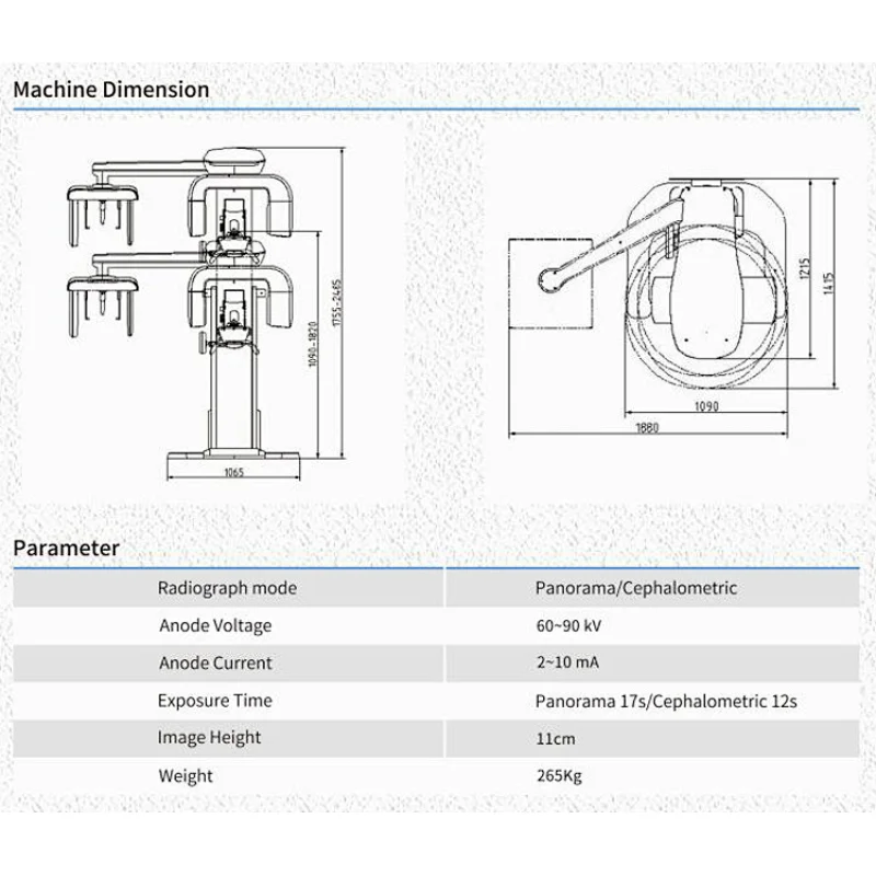 MY-D065-N medical x-ray equipment cephalometric or panoramic dental xray machine