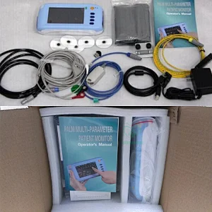 Touch Screen Handheld Multi parameter Patient Monitor ECG, NIBP, SPO2, Pulse Rate and Temperature