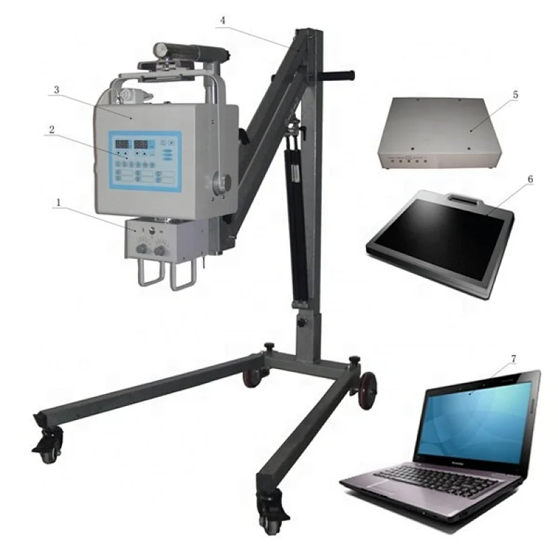 High Frequency Hospital 4KW Mobile Digital  Portable X-ray System Medical X Ray Machine Equipment Price