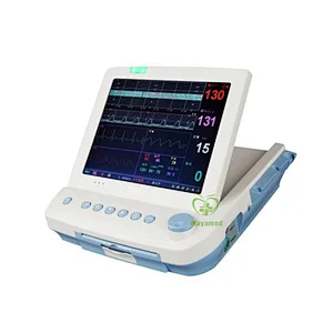 12.1 inch TFT color screen FHR TOCO SpO2 HR NIBP foldable portable maternal/fetal monitor