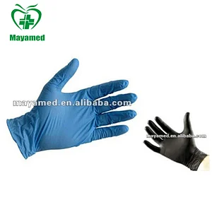 2017 Guangzhou medical latex black nitrile disposable gloves for sale