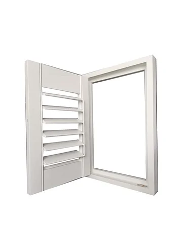 TOP SALE PVC Shutter Plantation Interior Louver Shutters Finished Shutters With Different Shapes