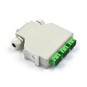 热销光纤 6 端口 12 端口 DIN 导轨安装接线盒