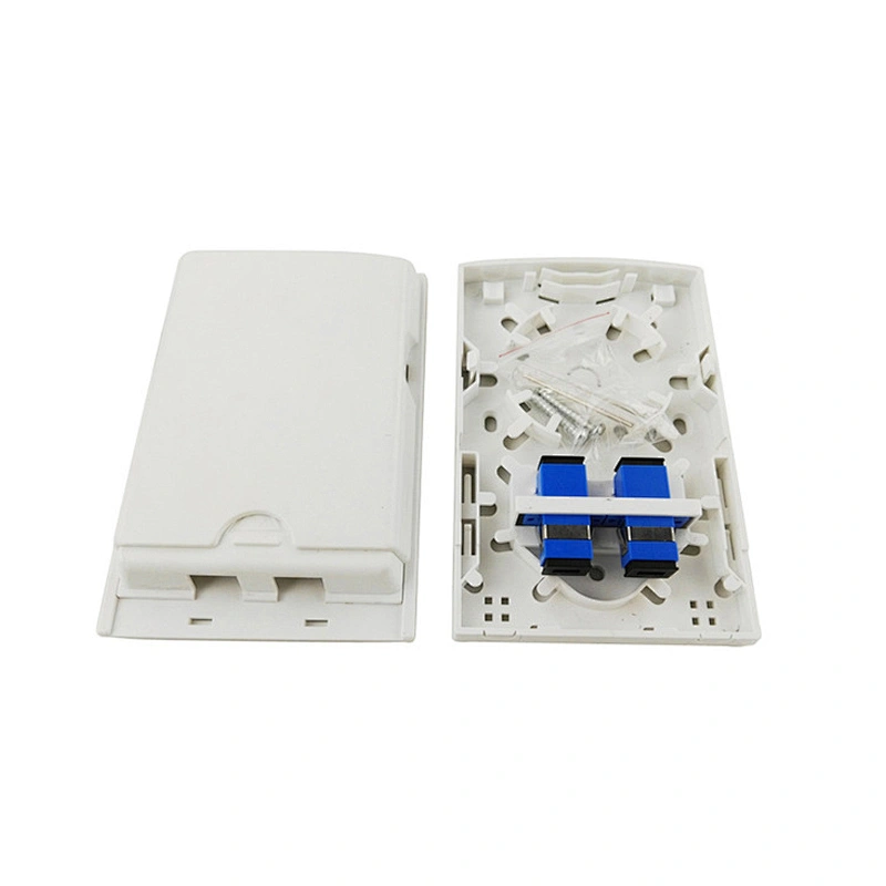 Kabel drop serat optik 2c core ftth equipment 2 port terminal box