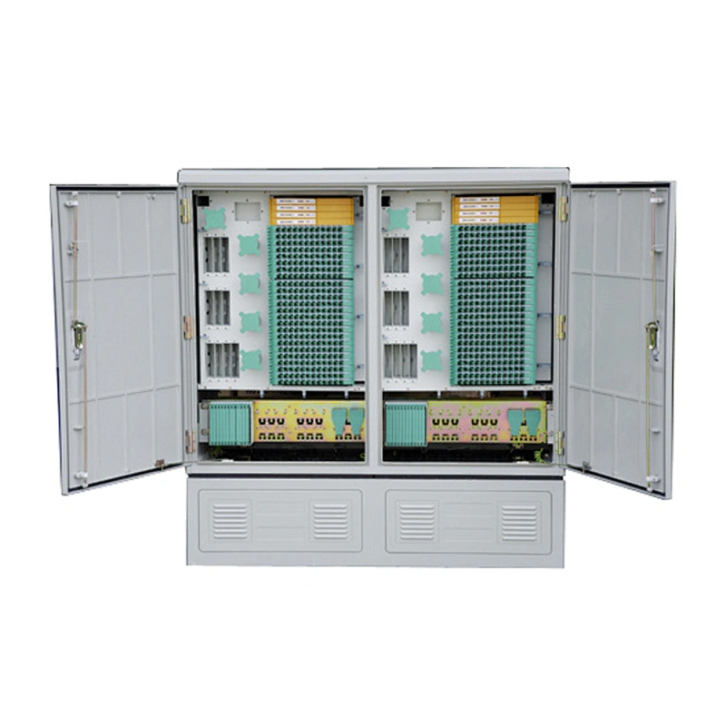 1152 Core SMC Fiber Optic Street Cross ตู้จำหน่ายสินค้ากลางแจ้ง