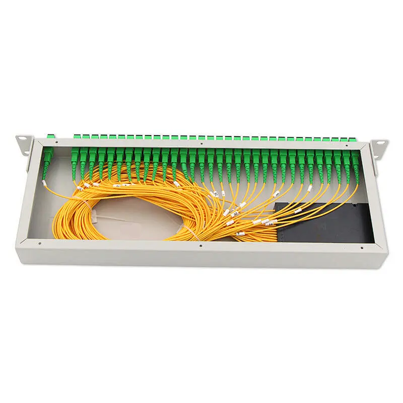 Divisor FTTH PLC montado em rack de 19 polegadas