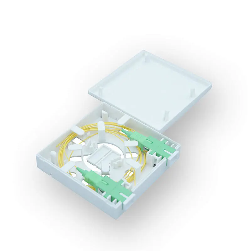 Indoor Wall Mounted Termination Box 2 Port FTTH Socket
