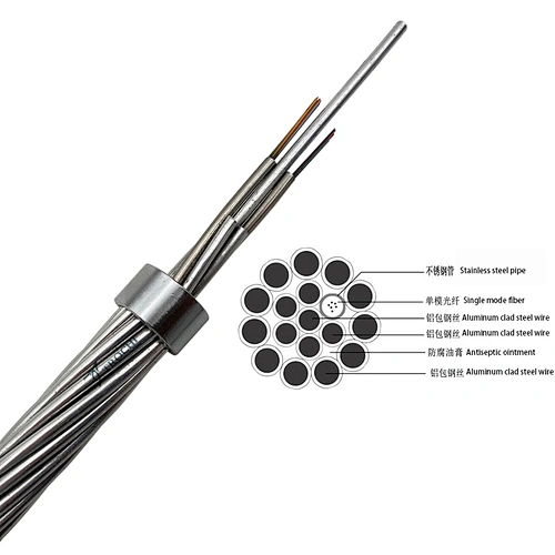 Optical Fiber Composite Ground Wire Cable Stainless Steel Tube OPGW
